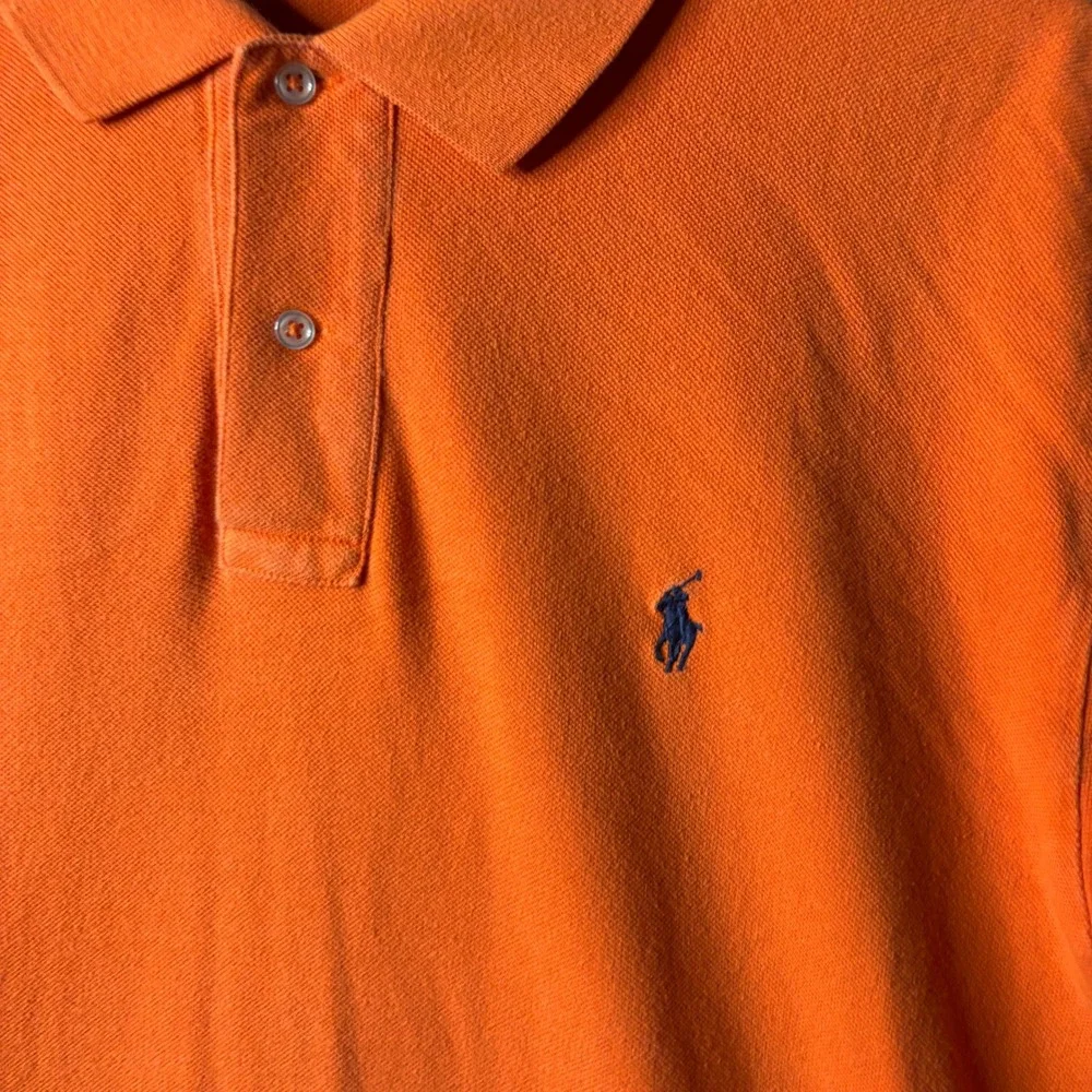 Polo Ralph Lauren Mens XL Orange Classic Fit Short Sleeve Pique Polo Shirt